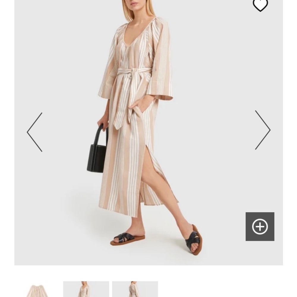NWT Mara Hoffman Linen Maxi Dress Cover-up Sz S